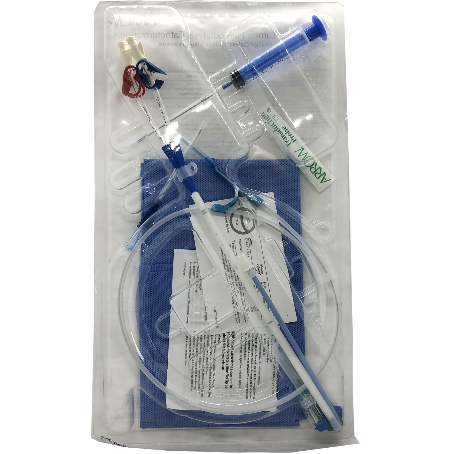 Набір для гемодіалізної катетеризації з двопросвітним катетером